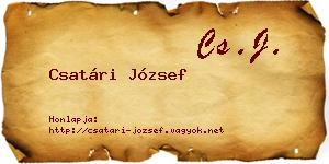 Csatári József névjegykártya